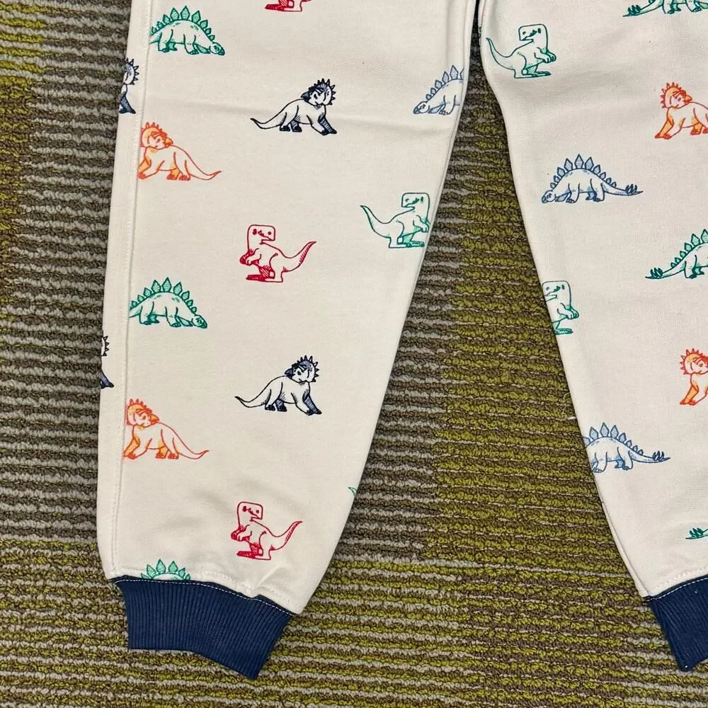 Rainbow Dinosaurs Set Shirt Jogger Sweapants Organic Cotton Monica + Andy Size 5
